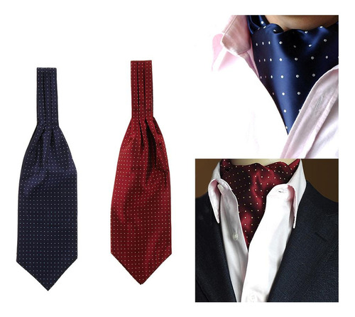 2 Piezas Hombres Formal Jacquard Auto Ascot