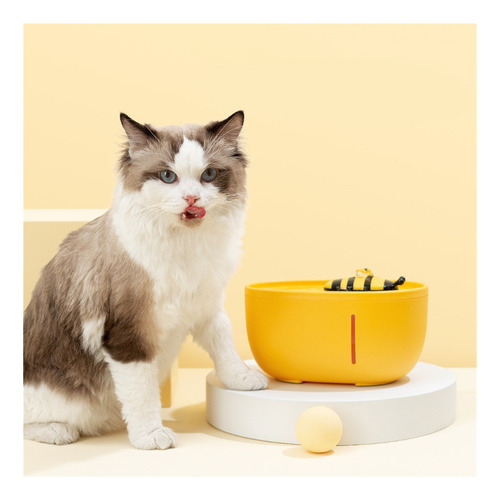 Fuente De Agua For Gatos Con Forma De Abeja, Capacidad De 2