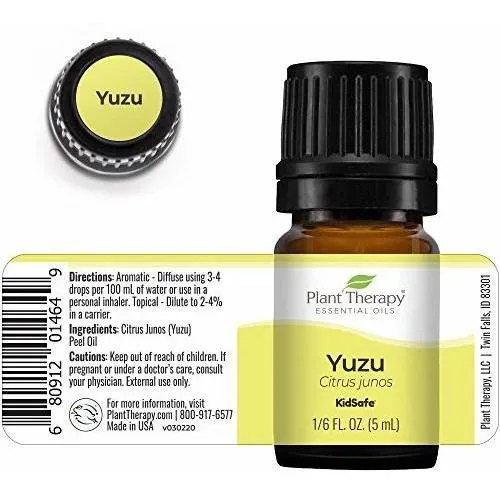 Aceite Esencial De Yuzu 5 Ml Puro, Terapéutico, Sin Diluir