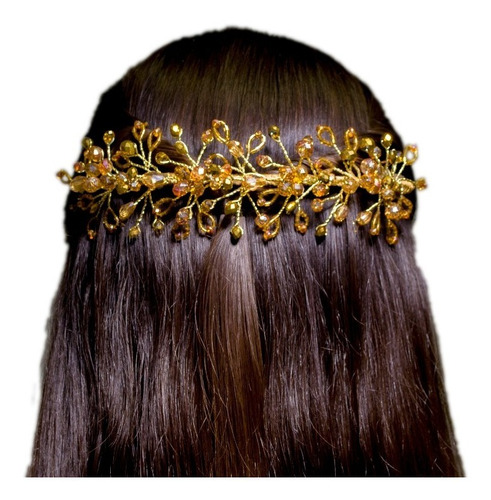 Imagen 9 de 10 de Tiara Tocado Diadema Novia Xv Años Comunión Dani Hadas