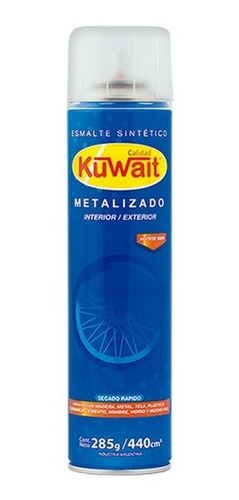 Pintura En Aerosol Kuwait Grande X 440 Metalizado Oro Plata