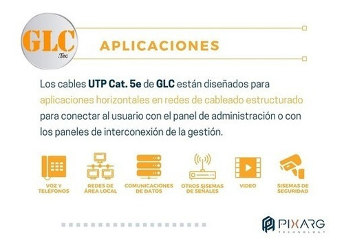 Imagen 3 de 10 de Cable Utp Exterior Cat 5e Glc *max 100% Cobre Bobina 305 Mts