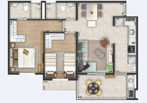 Imagem 3 de 15 de Apartamento Com 2 Dormitórios À Venda, 73 M² Por R$ 517.900,00 - Morumbi - Paulínia/sp - Ap0644