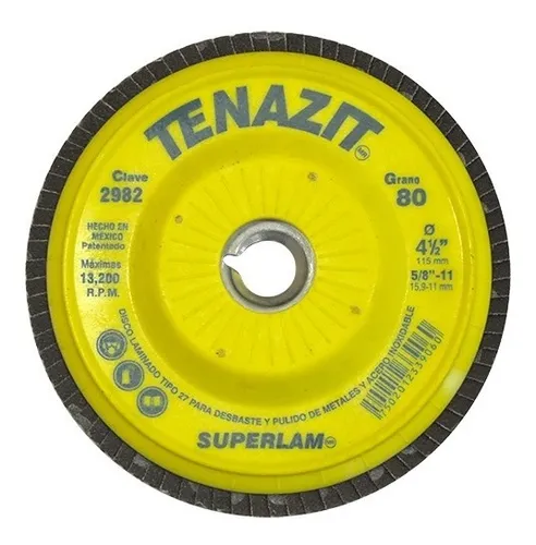 comprar Tenazit 2982, Disco Laminado Con Rosca Grano 80, 4-1\u002F2 PuLG