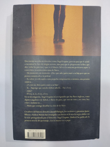 Libro La Clave De Las Llaves Andreu Martín Y Jaume Ribera (Usado)