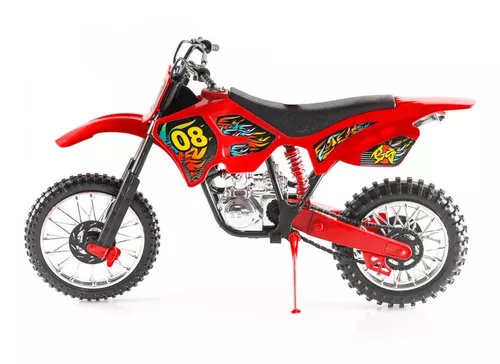 Moto de Motocross de Brinquedo com Apoio - Vermelho