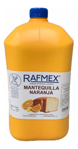 Saborizante Mantequilla Naranja Rafmex Galon 4 Lts