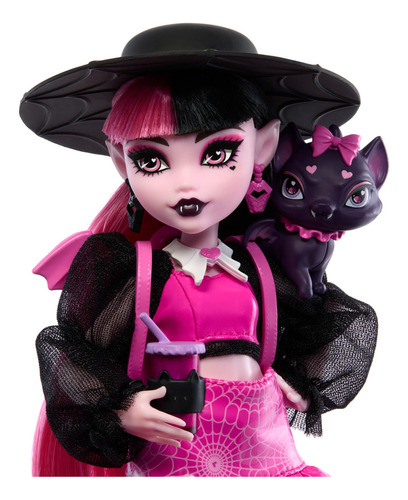 Boneca Monster High Draculaura Com Animal De Estimação Bat-c