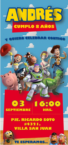 Invitación Digital Toystory