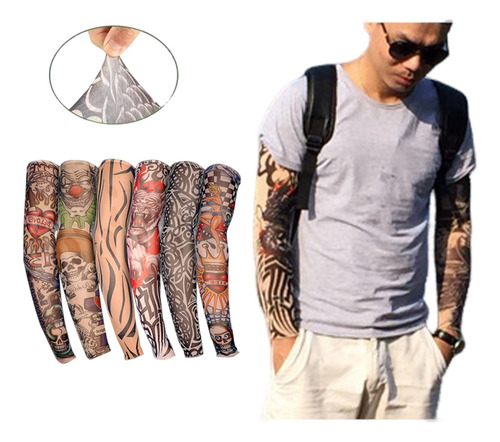 3 Pares Tattoo Design Sleeves Protección Solar