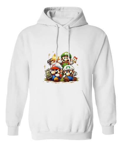 Sudadera Con Gorro Super Mario Bros Pequeño Mario Y Luigi