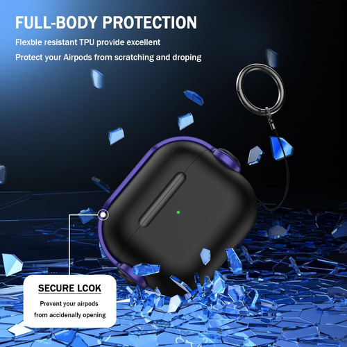 R-fun Funda Para AirPods De 3.ª Generación Con Bloqueo Segur
