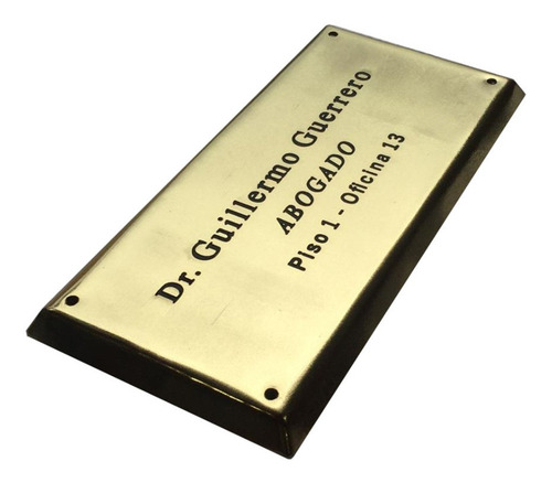 Imagen 4 de 10 de Placa Bronce Profesional, Doctor, Abogado, Contador 30x20 Cm