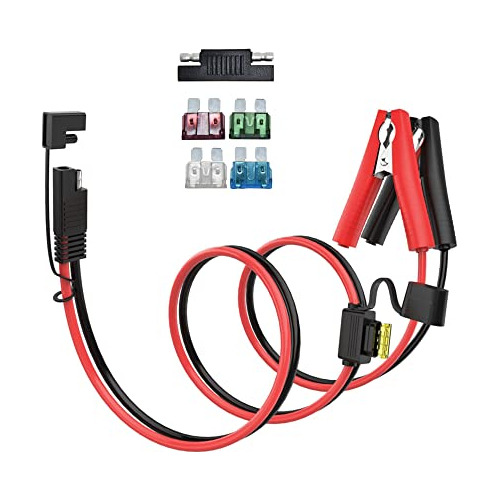 Conectores Sae De 10awg Y 3.3 Pies, Cocodrilos Batería...
