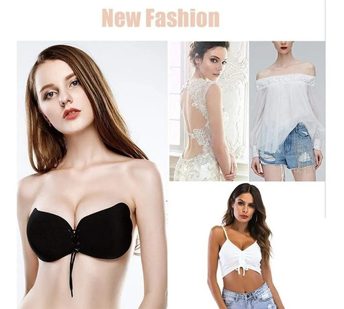 Imagen 5 de 8 de Magicbra Brasier Adherible Invisible Copas Push Up Strapless