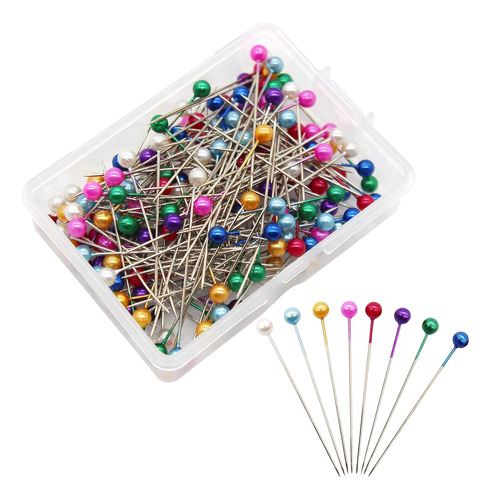 Alfileres De Costura De 38cm Con Cabeza De Perla, 250 Piezas