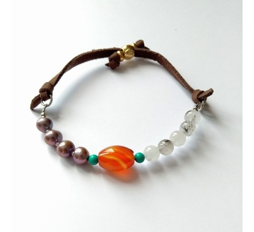 Pulsera Artesanal - Ágata, Perla, Cuarzo, Turquesa, Miyuki