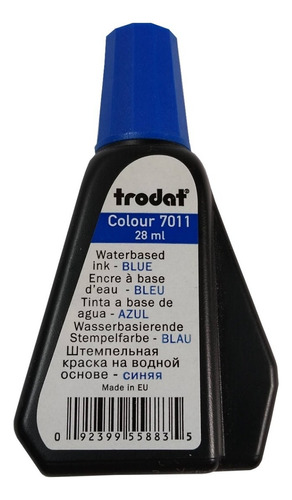 Tinta Para Sellos Trodat 7011 28 Ml Color Azul