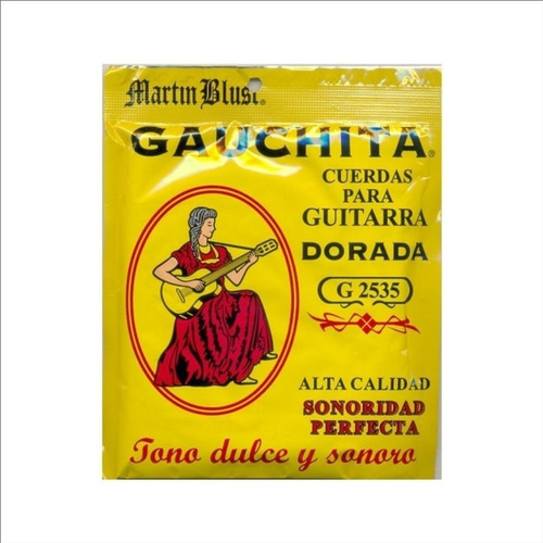 Imagen 2 de 6 de Encordado Guitarra Criolla Clasica Cuerdas Gauchita