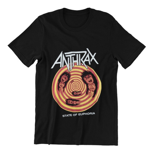 Polera Unisex Anthrax Heavy Metal Musica Euphoria Estampado