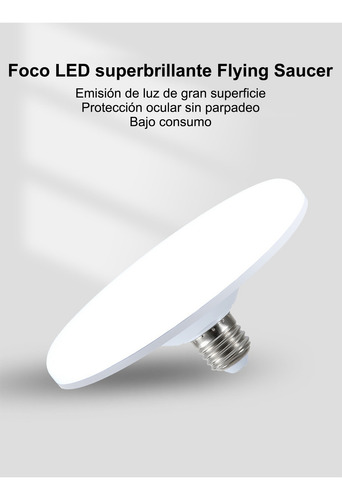 20w Protección Ocular Sin Focos Led Flying Saucer 4pcs Blanco Frío