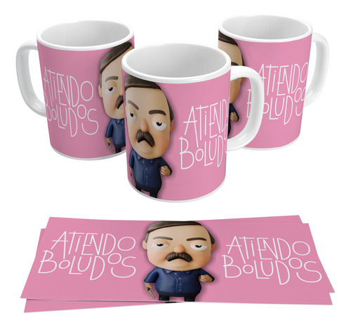 Taza Atiendo Boludos Meme 3d Art 06 Blanco Atiendo Boludos