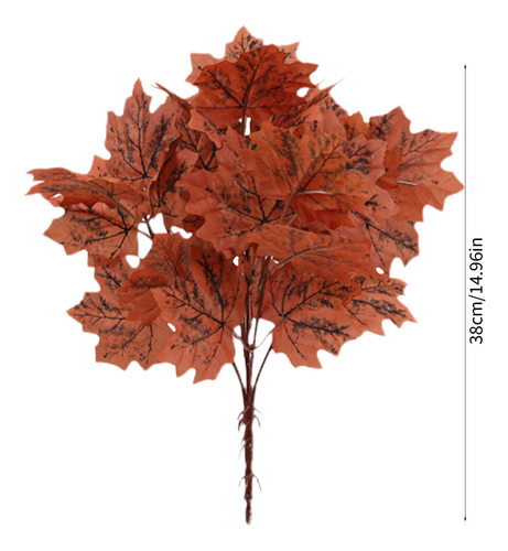 Simulación De Hojas De Arce Rojo Para Decoración De Patio In