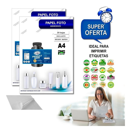 Papel Fotográfico A4 Papel Foto Adhesivo 135gr Remato $4.50
