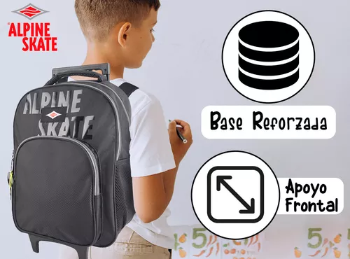 Mochila Carro Carrito Escolar Base Reforzada Manija Telescopica Original Gran  Capacidad Unisex Temporada Happy Buy