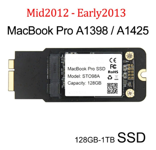 Imagen 1 de 3 de Ssd Retina 512gb Año 2012/2013 A1425 13 Y A1398 15
