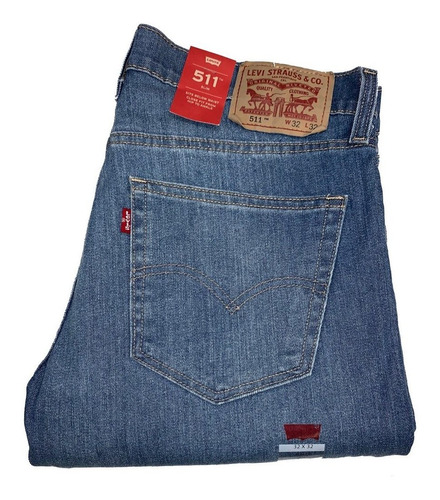 Imagen 2 de 3 de Jean Levis 511 Azul Osc Y P.lavado Sim Fit Dos Colores