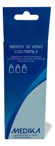 Biberon Mamila De Vidrio 240ml/8oz 3-12m Color Amarillo