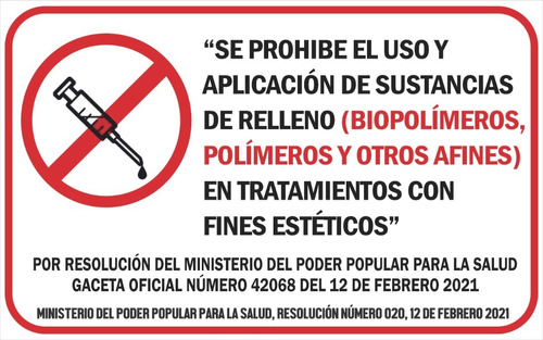 Aviso Prohibido Uso De Biopolimeros 50 X 80