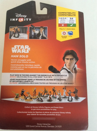 Figura Han Solo Para Disney Infinity 3.0 Todas Las Consolas (Usado)