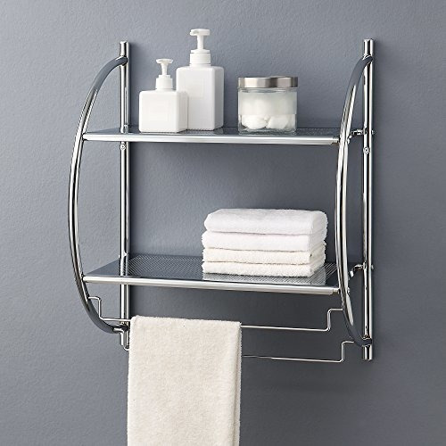 It All 1753w Soporte Pared Para Baño 2 Estante Cromado