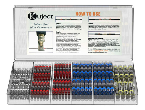 Terminales P/ Empalme Kuject, Calibres Variados, 200 Unidade
