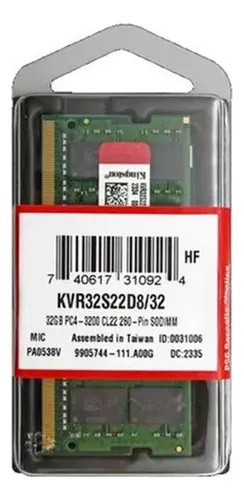 Memoria Ram Kingston 32gb 3200mt/s Ddr4