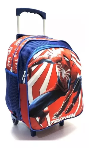 Mochila de Rodinhas 360 Marvel Homem Aranha Azul - Pedagógica - Papelaria,  Livraria, Artesanato, Festa e Fantasia