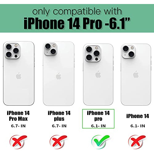 Funda Cartera Para iPhone 14 Pro Negro Pu Leather-025