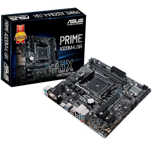 Placa Mae Asus Prime A320m-k Amd Ryzen Am4 Ddr4 Hdmi + Bios