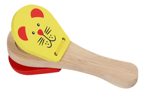 4 Juguete Musical De Madera, Instrumentos De Amarillo