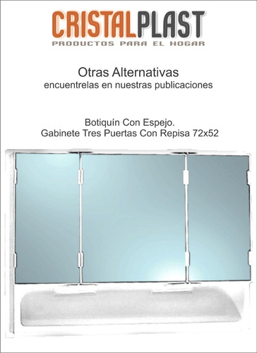 Espejo Peinador Botiquin Puertas Capilla Baño 72x52