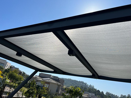 Tela Toldo Shade Sombreamento Sombralux 5x3 Cinza