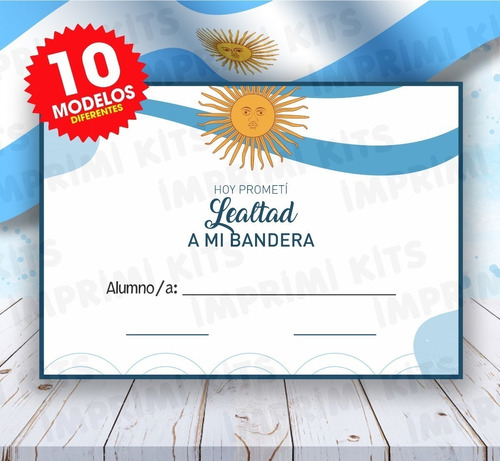 Diseños Diploma Lealtad A La Bandera Imprimibles Jura #1 