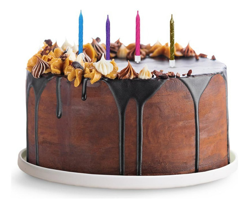 Velas Para Cumpleaños 24 Piezas Decoración Pasteles Mayoreo