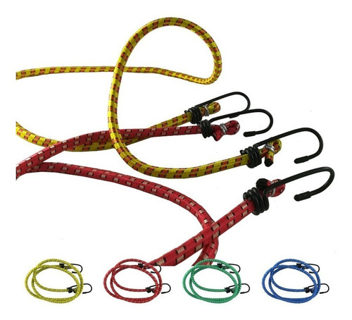 Imagen 2 de 6 de Tensor Elastico C/ganchos 1.00m Sunchos Cuatri Moto Auto
