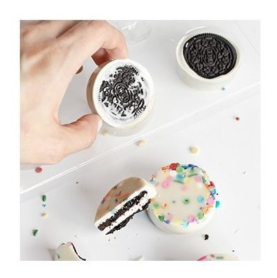 Imagen 3 de 6 de Molde Placa Para Bañar Galletita Oreo Chocolate Parpen