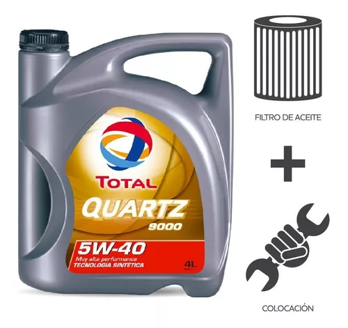 Aceite Para Motor Total Quartz Sintetico 9000 5w-40 X 4l