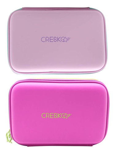 Cartuchera Escolar Cresko Mar Color Rosa Claro Lisa