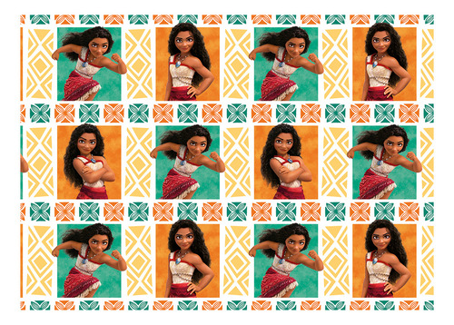 Papel Couché Para Envolver Moana 2 (25 Pack) Color Multicolor Moana Aventurera